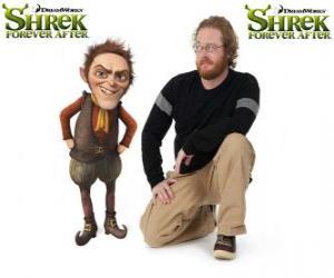 Walt Dohm provides the voice of Rumpelstiltskin, in the latest film Shrek Forever After puzzle