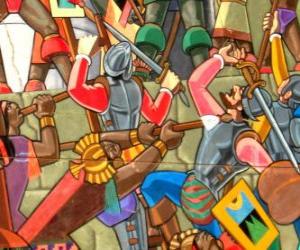 Warriors fighting Inca puzzle