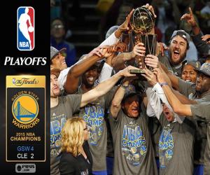 Warriors, NBA 2015 champions puzzle