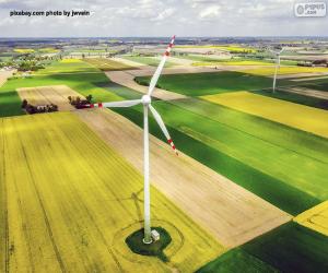 Windmill wind energy puzzle