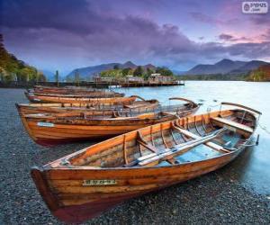 Wooden boats puzzle