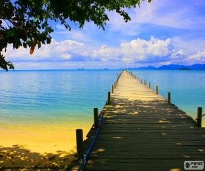 Wooden pier puzzle