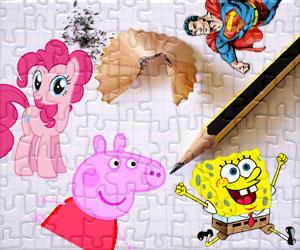 Cartoon characters puzzles