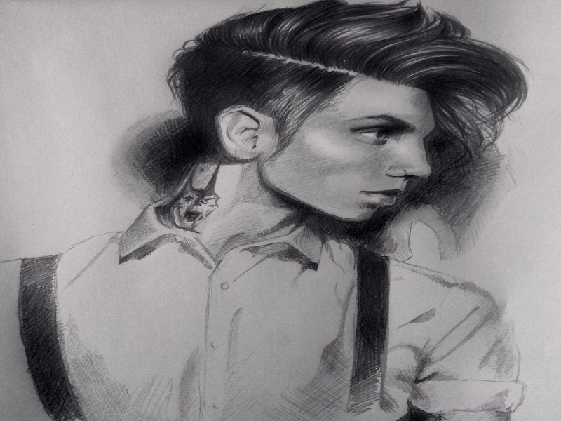 its on a rock singer his name is Andy Black and the puzzle is a picture that i drew of him. puzzle