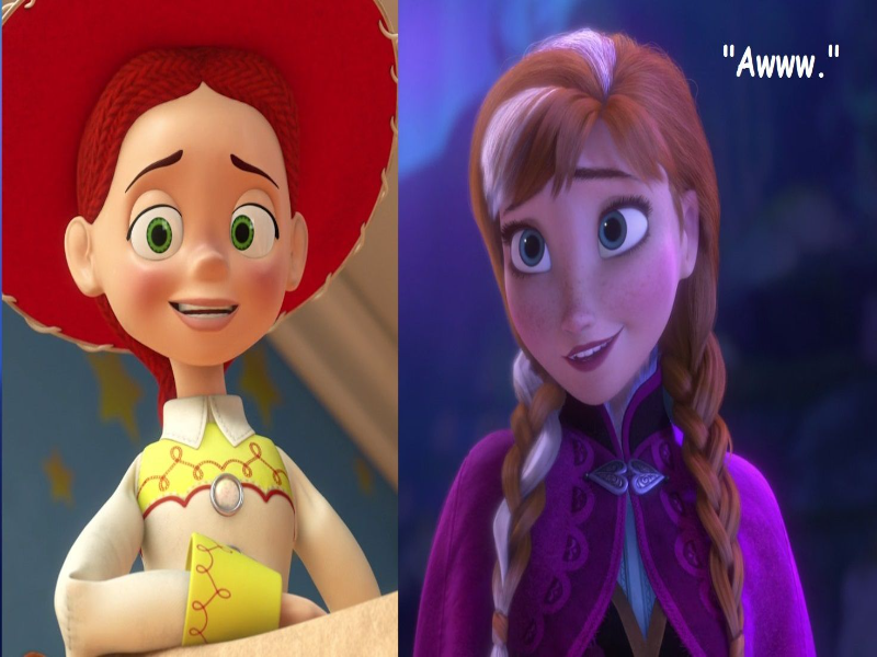 Jessie and Anna smiling puzzle