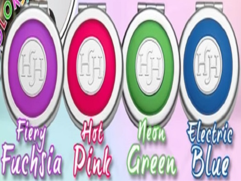 fiery fuchsia hot pink neon green electric blue puzzle