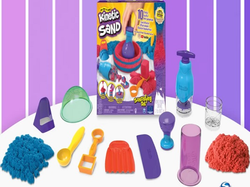 kinetic sand sandisfying set puzzle
