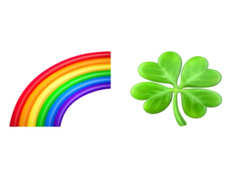 rainbow four leaf clover puzzle