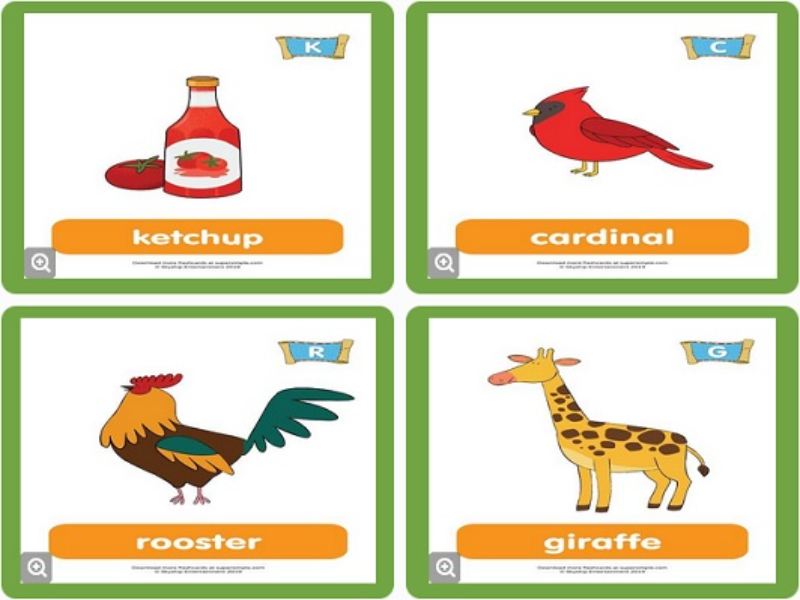 ketchup cardinal rooster giraffe puzzle