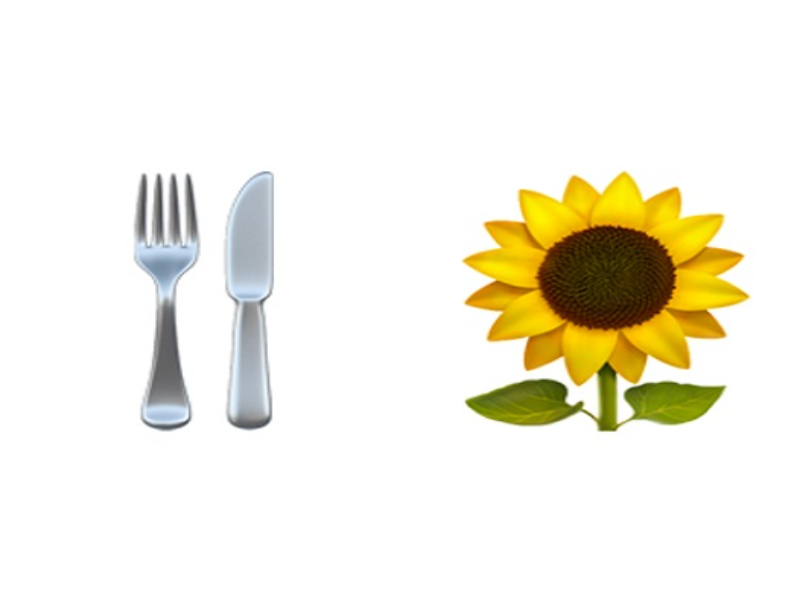 fork and knife sunflower puzzle