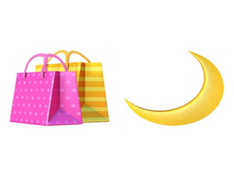 shopping bags crescent moon puzzle