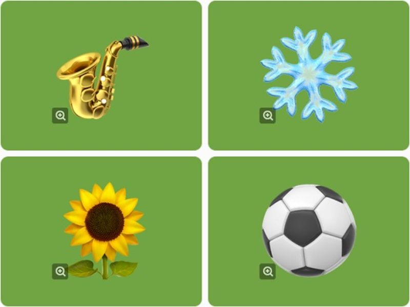 saxophone snowflake sunflower soccer ball puzzle