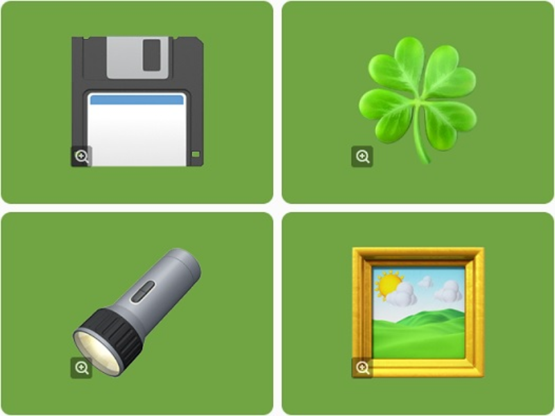 floppy disk four leaf clover flashlight framed picture puzzle