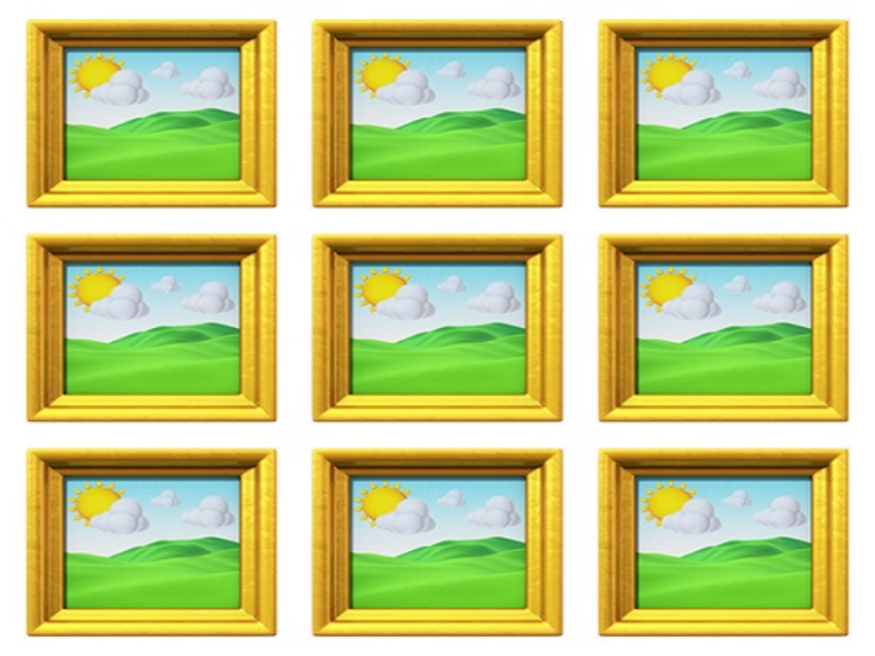 nine framed pictures puzzle