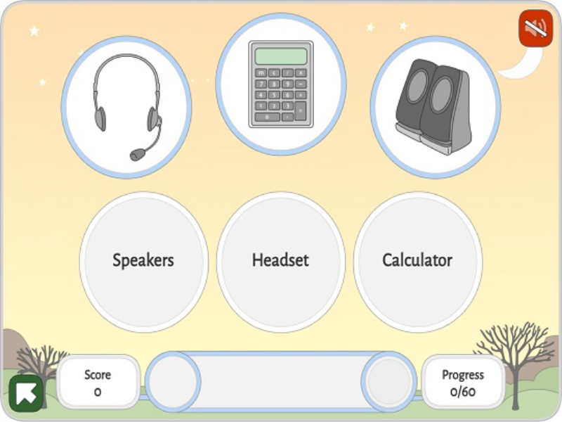 speakers headset calculator puzzle