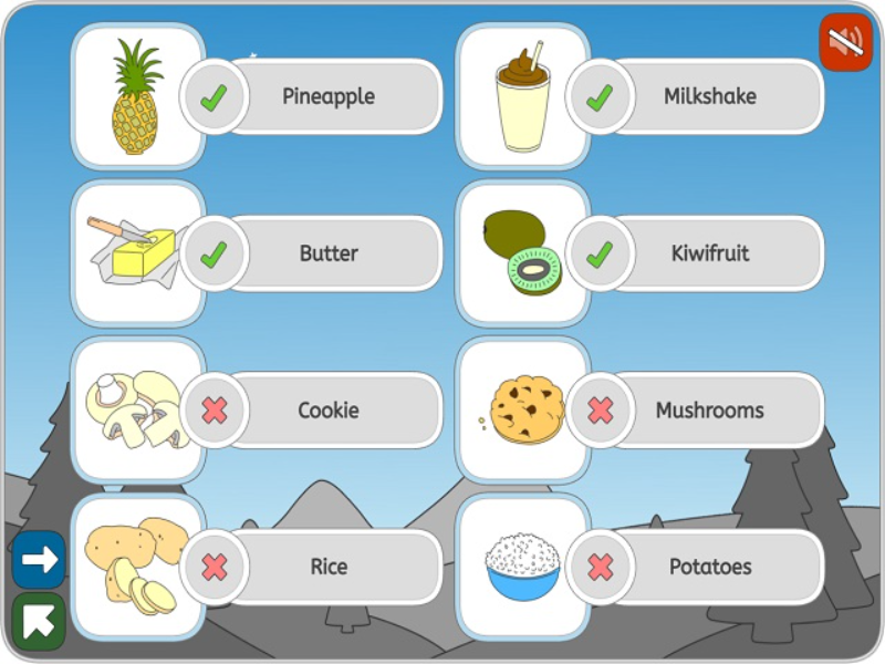 pineapple milkshake butter kiwifruit cookie mushrooms rice potatoes puzzle