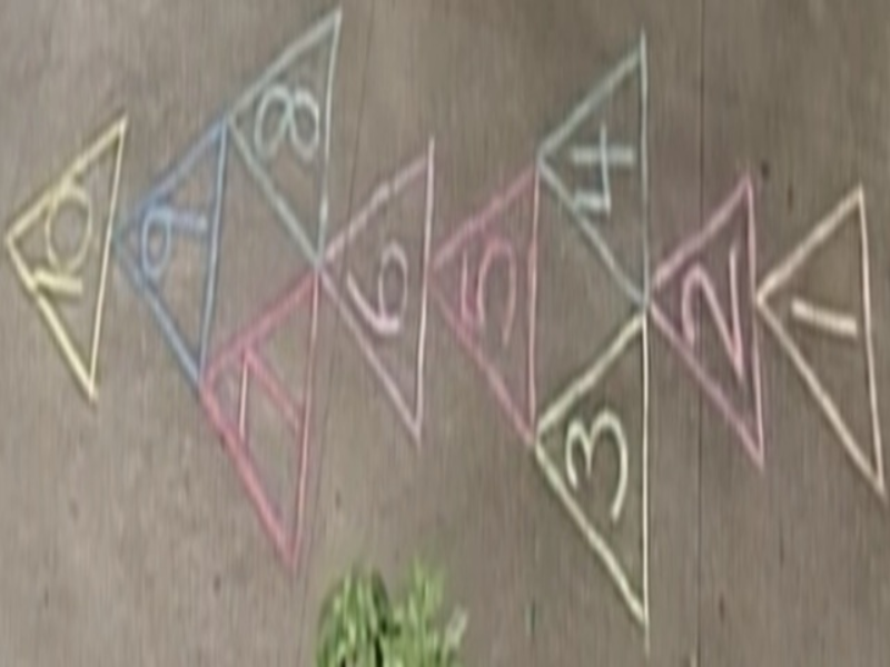 triangle hopscotch puzzle